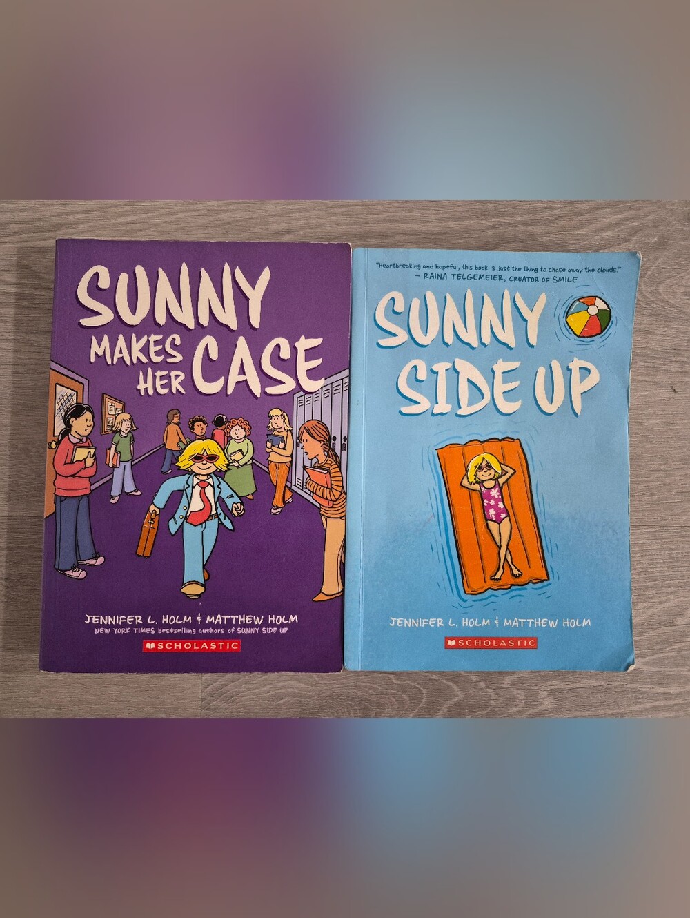 Sunny Side Up & Sunny Makes Her Case Paperback Books by Jennifer & Matthew Holm